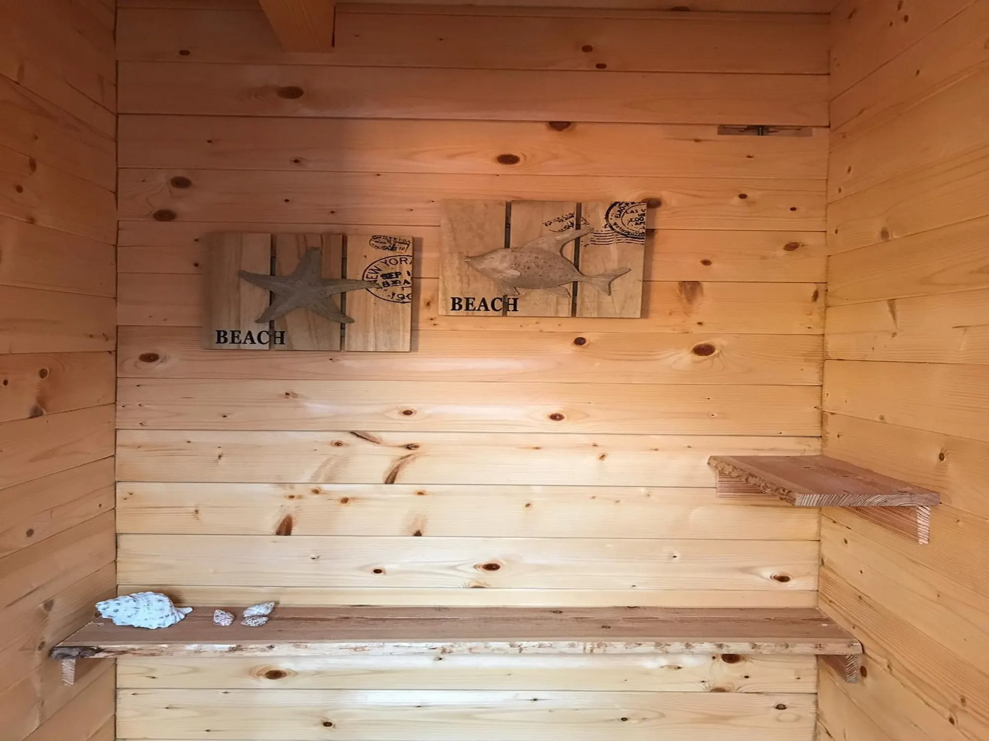 De sauna van binnen
